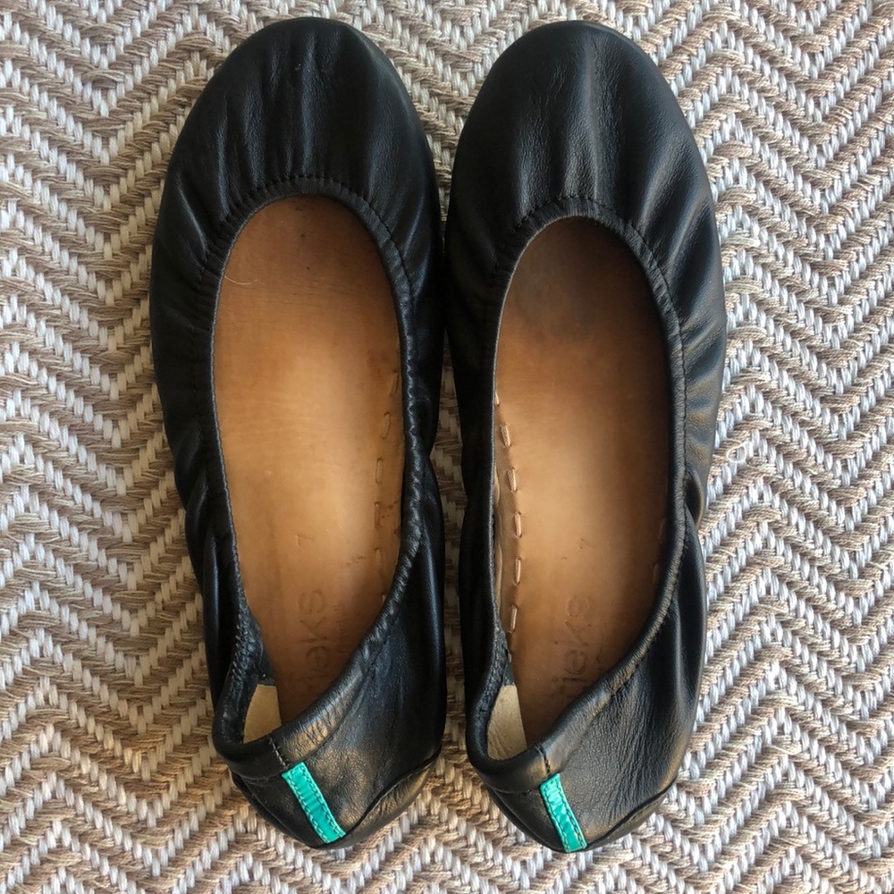 Matte black Tieks size 7